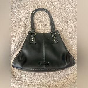 Nine & Co. Black Shoulder Bag with Gold Accents